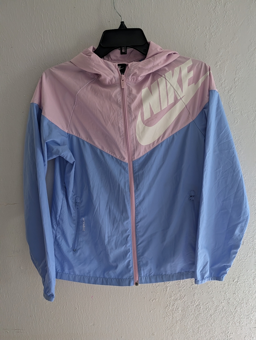 Nike Pastel Pink and Light Blue Windbreaker Jacket